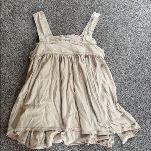 Free People -Beige Sleeveless Flowy Top
